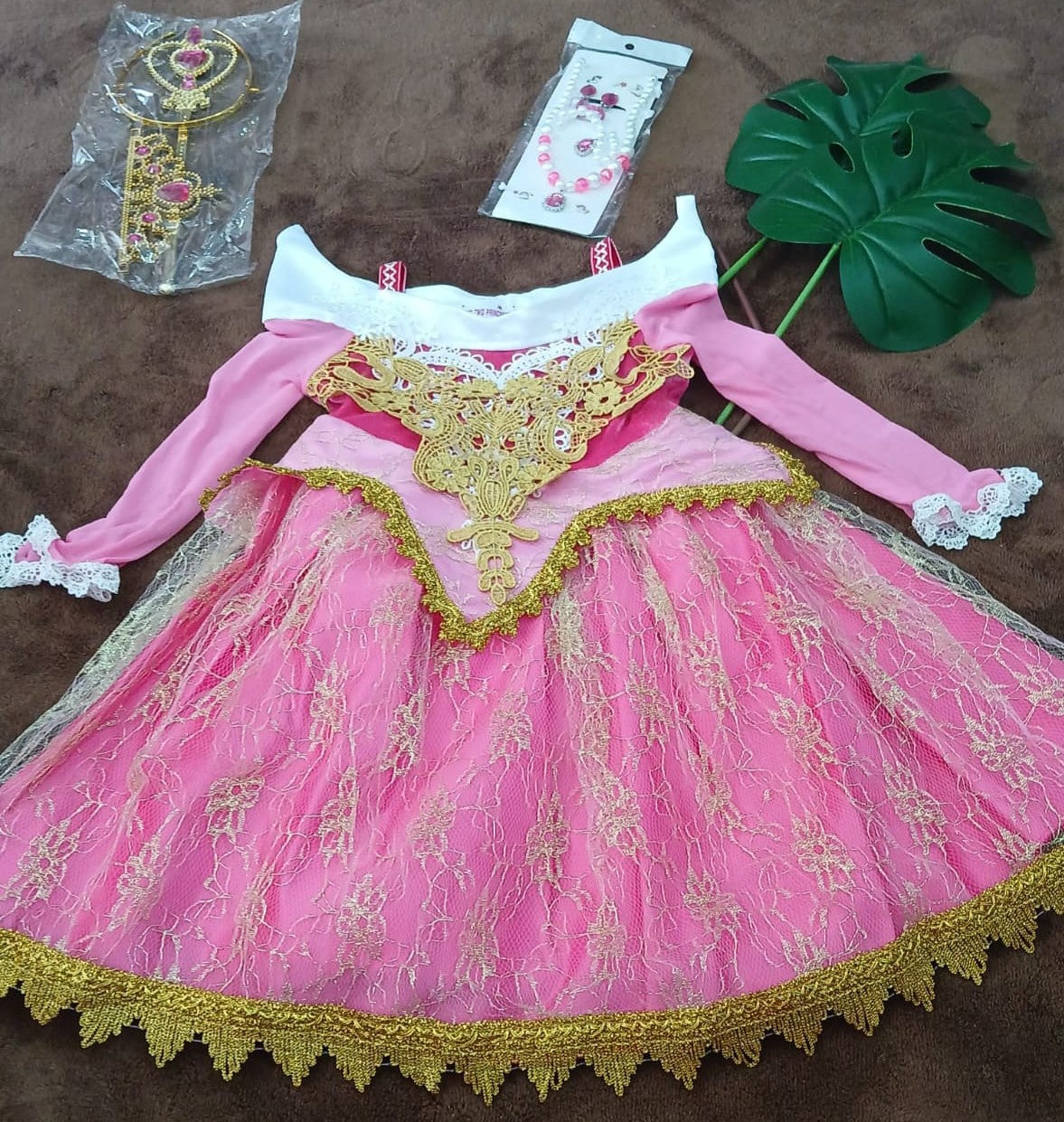 Deslumbrante Disfraz de Princesa Aurora (La Bella Durmiente) para Niña - ¡Un Sueño Real!