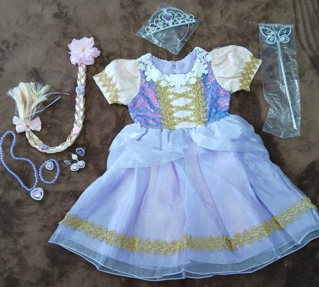 Mágico Disfraz de Princesa Rapunzel para Niña - ¡Deja Crecer la Aventura!