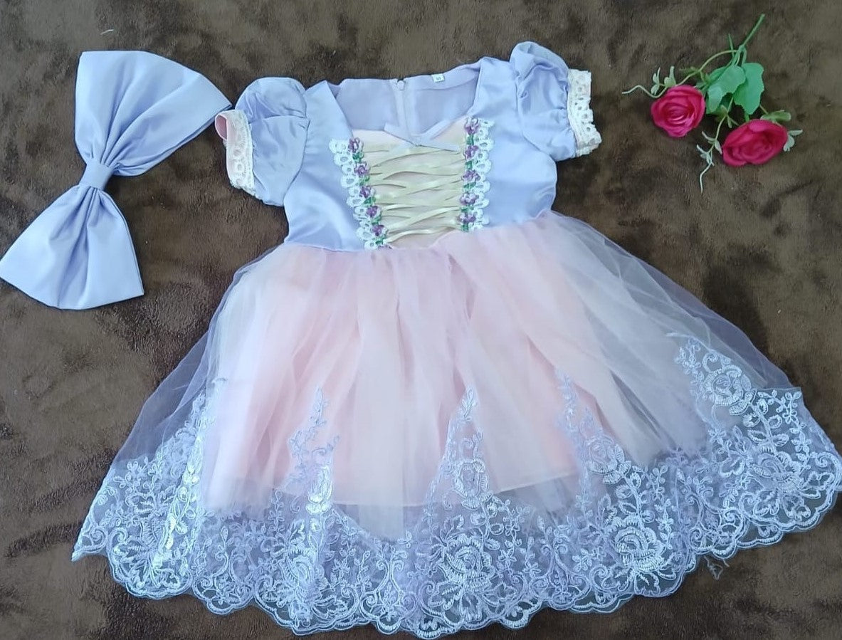 Delicado Disfraz de Princesa Rapunzel para Bebé/Niña - ¡Sueños de la Torre Encantada!