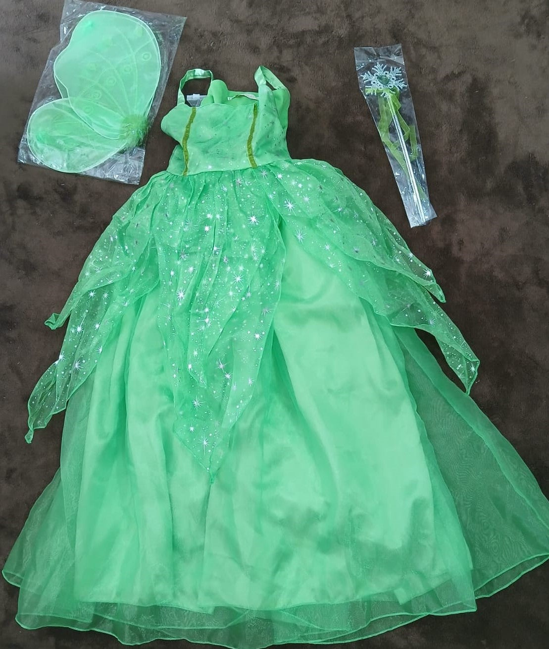 Mágico Disfraz de Hada Verde Tinkerbell para Niña - ¡Un Vuelo de Fantasía!