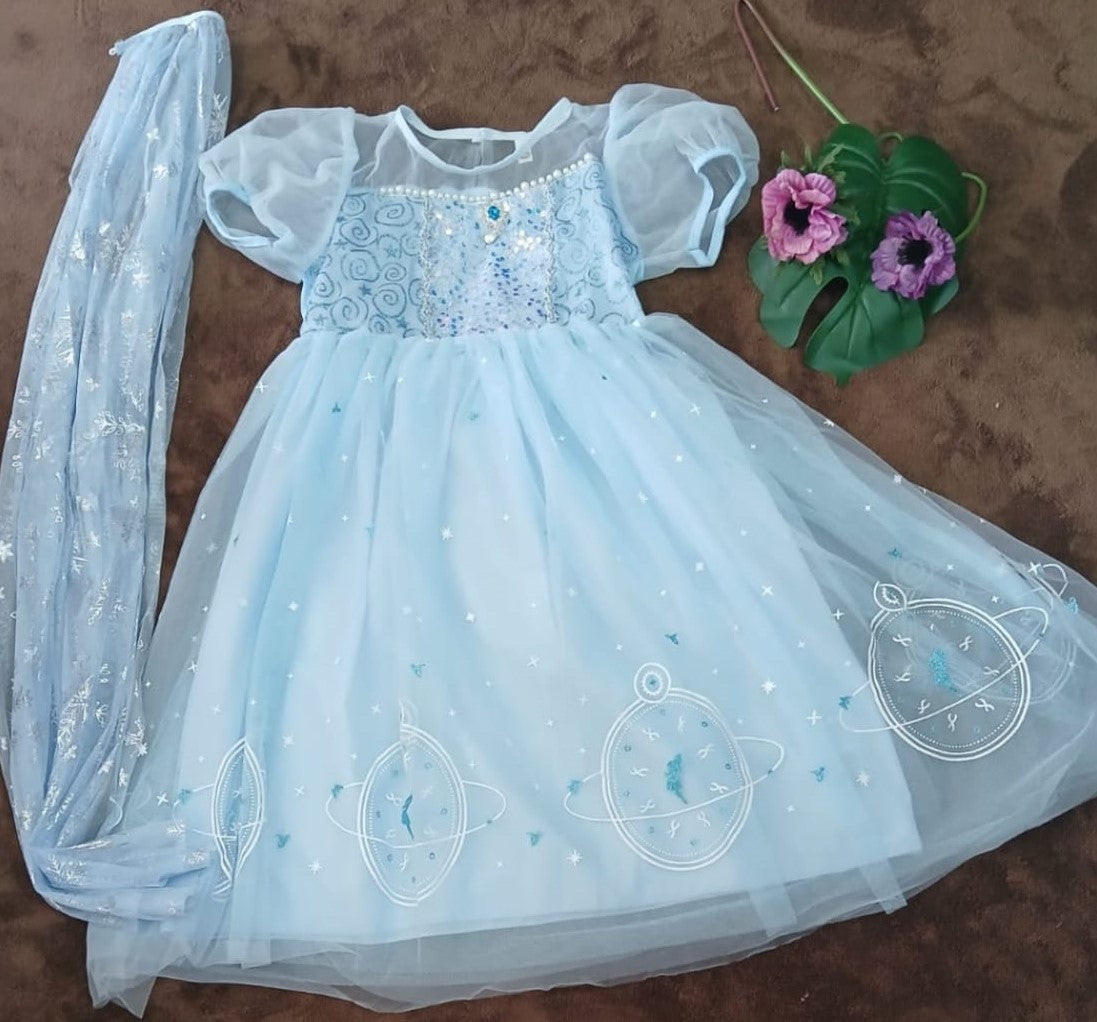 Vestido de Elsa de Frozen para Niña.