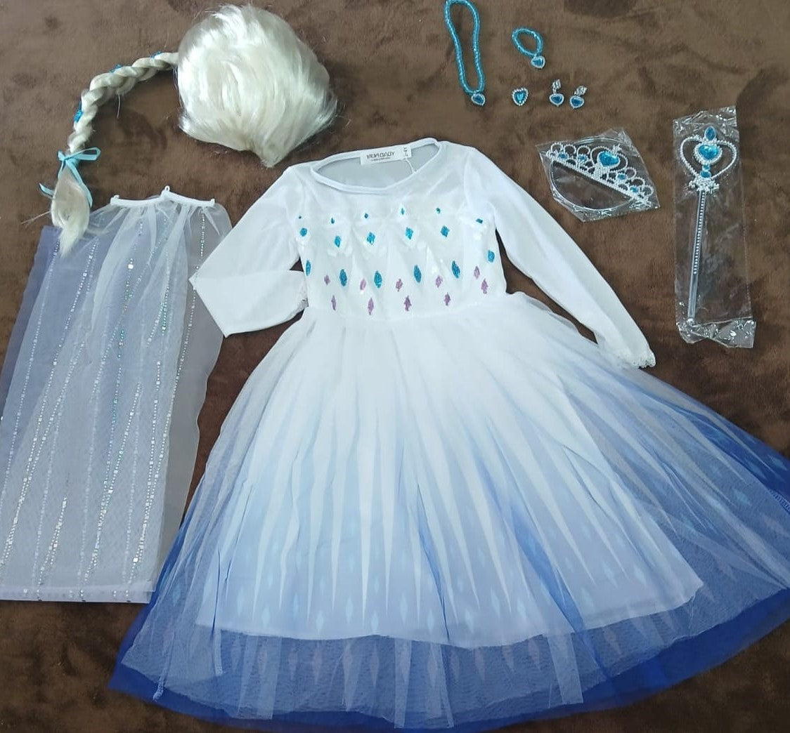 Vestido de Elsa de Frozen (Manga Larga)