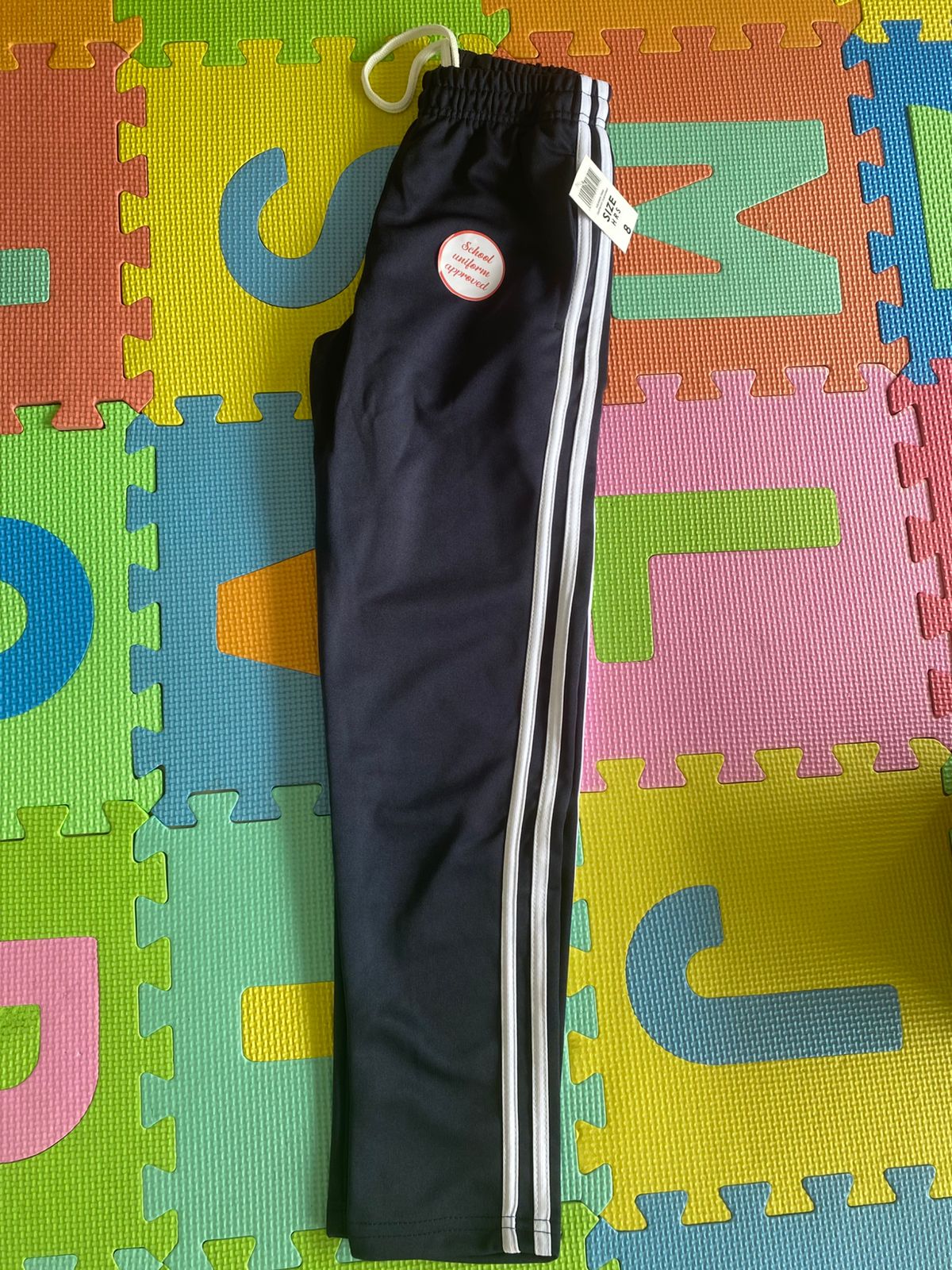 Pantalón de Chándal Escolar - Azul Marino con Rayas Laterales - Comodidad Deportiva