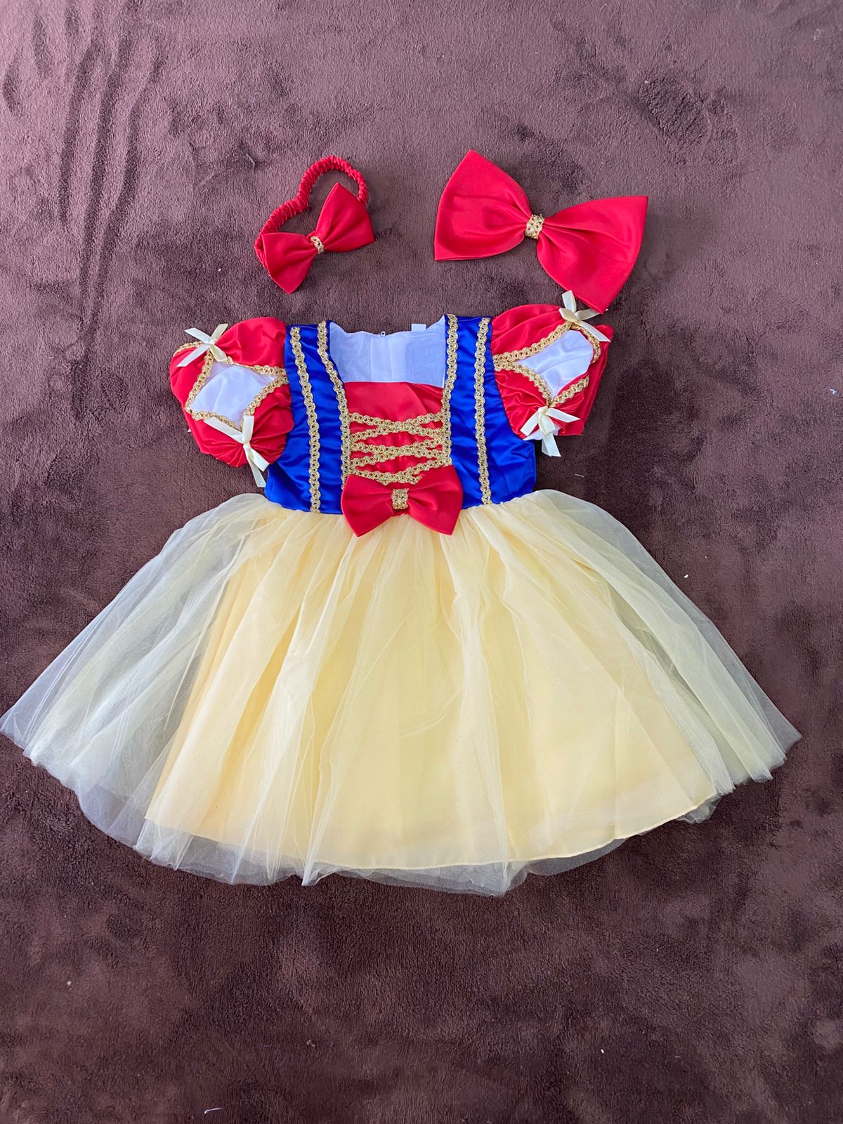 Disfraz de Blancanieves Clásico con Lazo para el Cabello