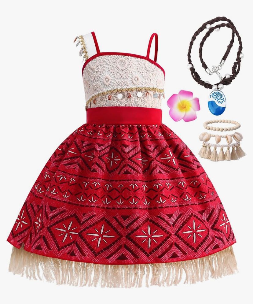 Vestido de Moana con Corazón de Te Fiti y Accesorios